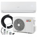 COSTWAY 9000 BTU Wall Split Air Conditioner, 5 in 1 Air Cooler Heater Dehumidifier Air Purifier Fan with Heat Pump and Remote Control, A++ Efficiency, 2.6 kW, Inverter, Installation Kit Included UK
