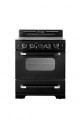 Unique Appliances - Classic Retro 3.9 Cu. Ft. Freestanding Electic Convection Range with Glass Top and Storage Drawer - Midnight Black